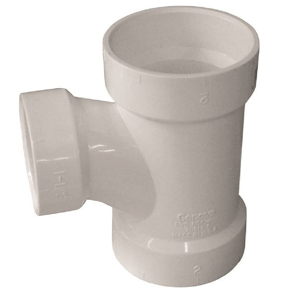 Genova 192128L 700 Series Reducing Sanitary Tee, PVC