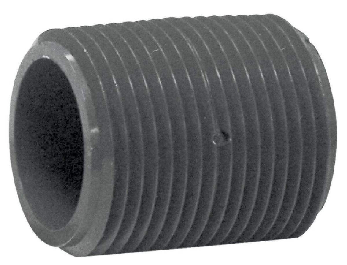 Genova P-1-CL PVC Schedule 80 Pipe Nipple, Gray, 1 Inch