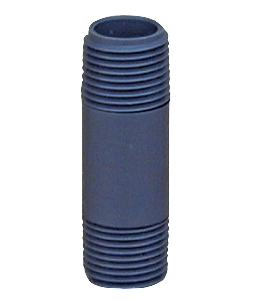 Genova P-12-6 PVC Schedule 80 Pipe Nipple, Gray