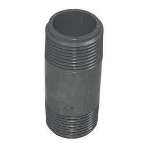 Genova P-34-3 Schedule 80 Pipe Nipple, Gray, PVC