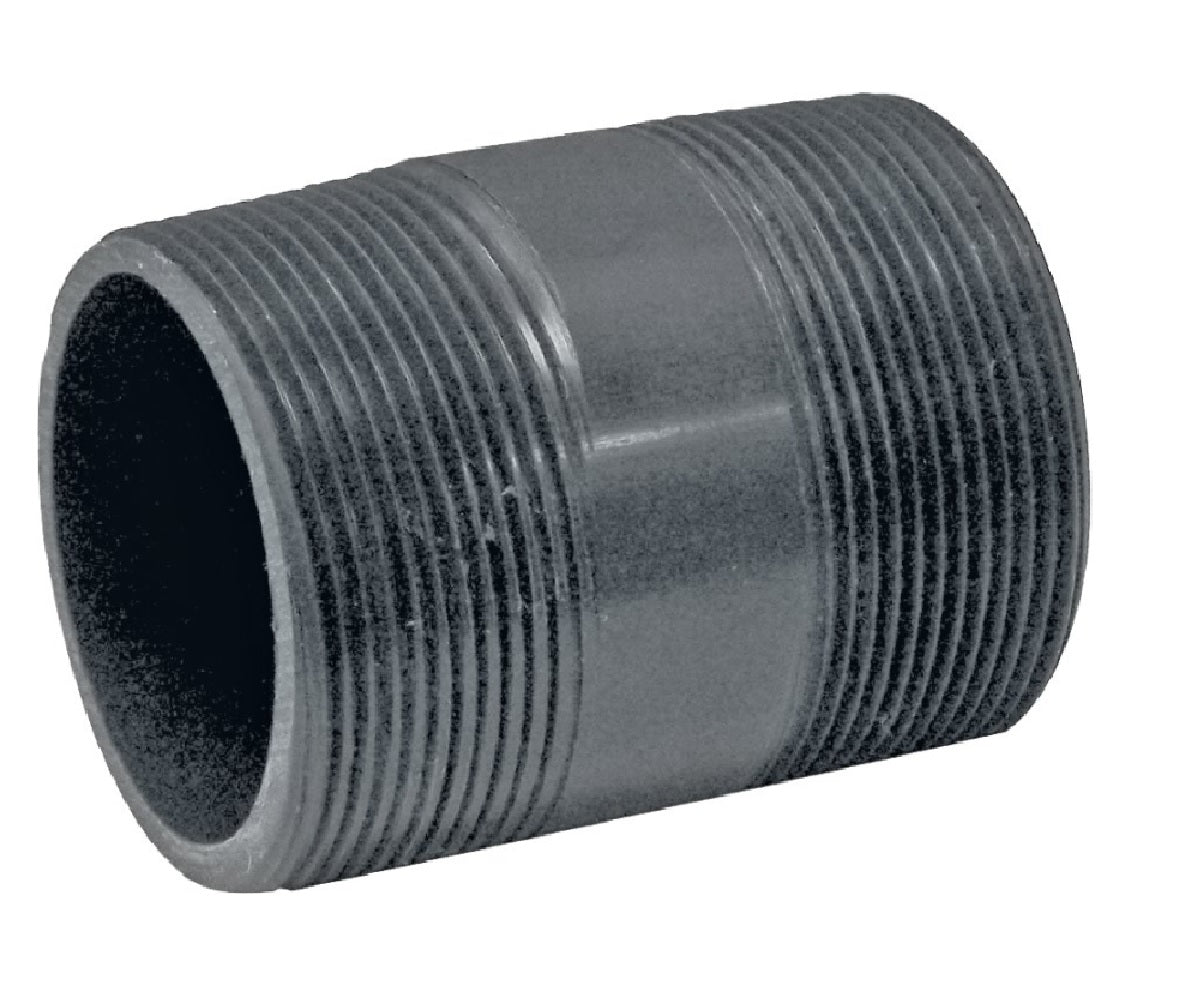 Genova P-2-3 Schedule 80 Pipe Nipple, PVC, 2 Inch x 3 Inch