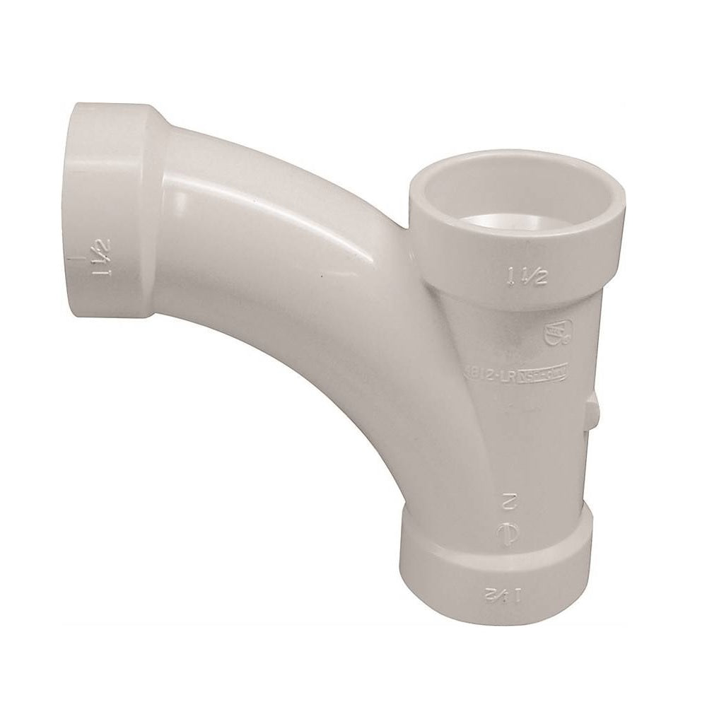 Genova 194301 Pipe Tee-Wye, 1-1/2 in Hub, White