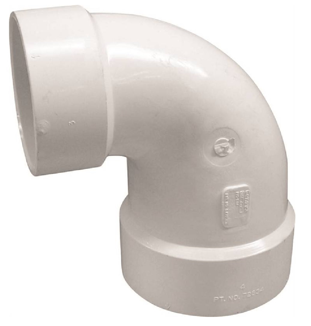 Genova 192223 700 Series 90 Degree Reducing Closet Bend Elbow, 4 Inch Hub