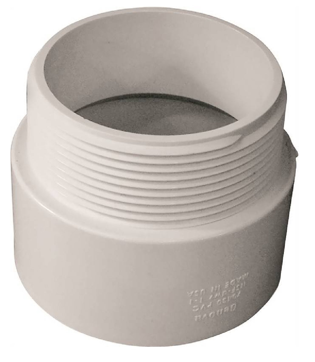 Genova 192873 700 Series Pipe Adapter, White, 3 Inch