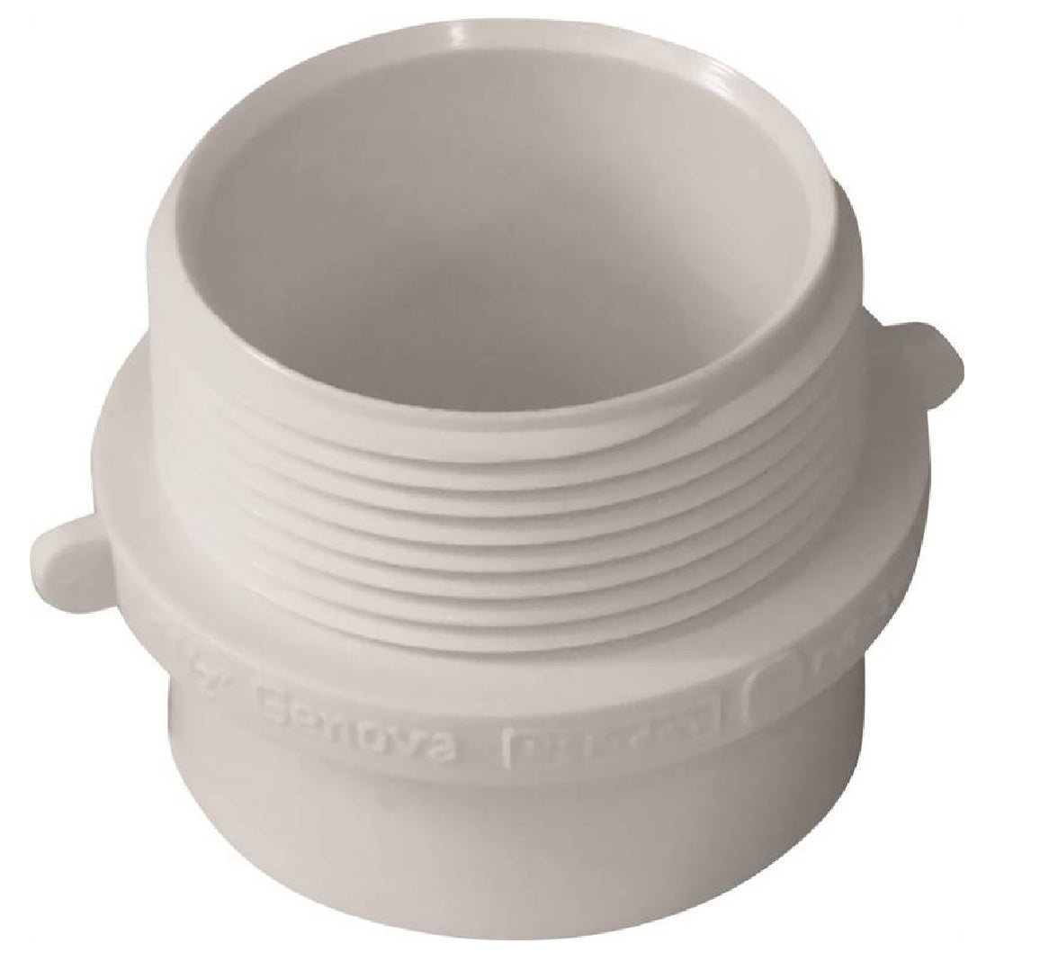 Genova 192801 700 Series Pipe Adapter, White, 1-1/2 Inch