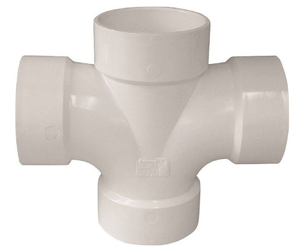 Genova 192189 700 Series Reducing Double Sanitary Tee, PVC
