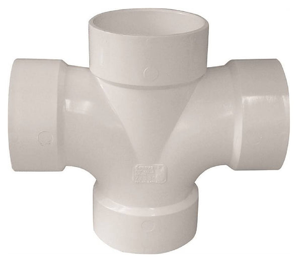 Genova 192181 700 Series Reducing Double Sanitary Tee, White
