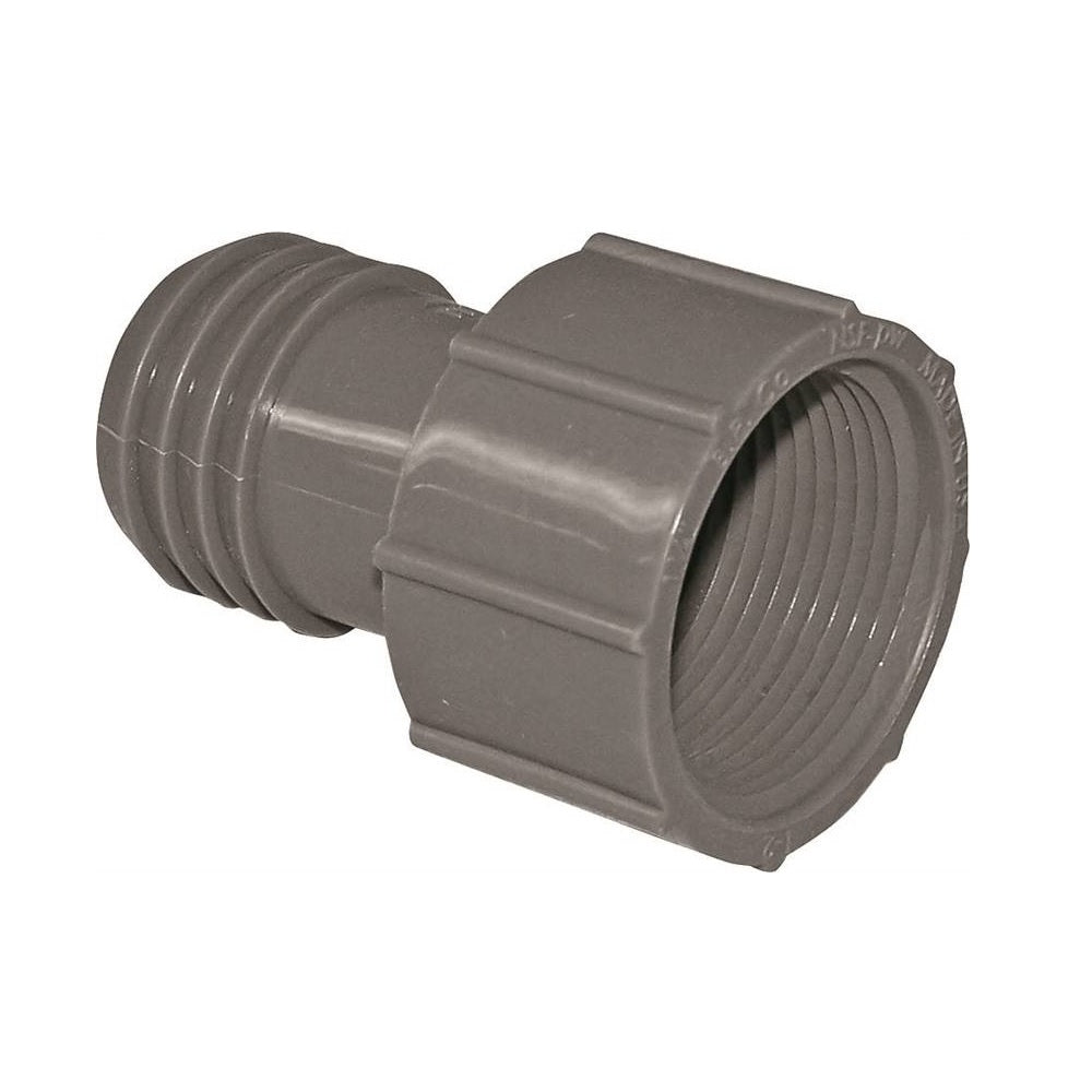 Genova UPVCFA-12 Female Insert Polypropylene Hose Adapter, 1-1/4 in Insert x FIP