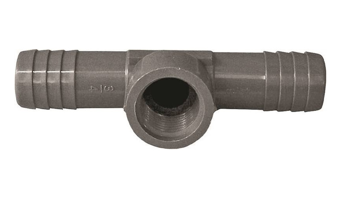 Genova UPVCFRT-070705 Combination Polypropylene Insert Pipe Tee, Polypropylene/PVC