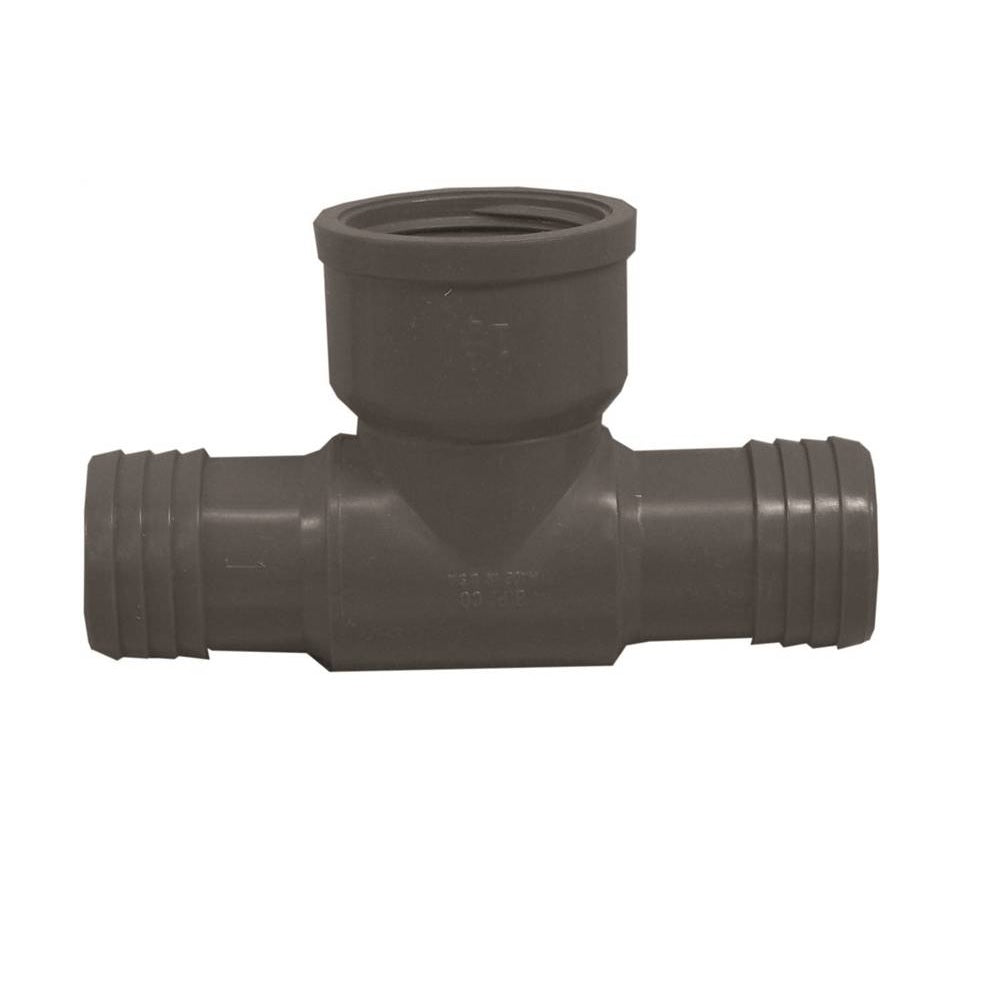 Genova UPVCFT-12 Insert Pipe Tee, 1-1/4 Inch Insert x Insert x FIP, 200 PSI