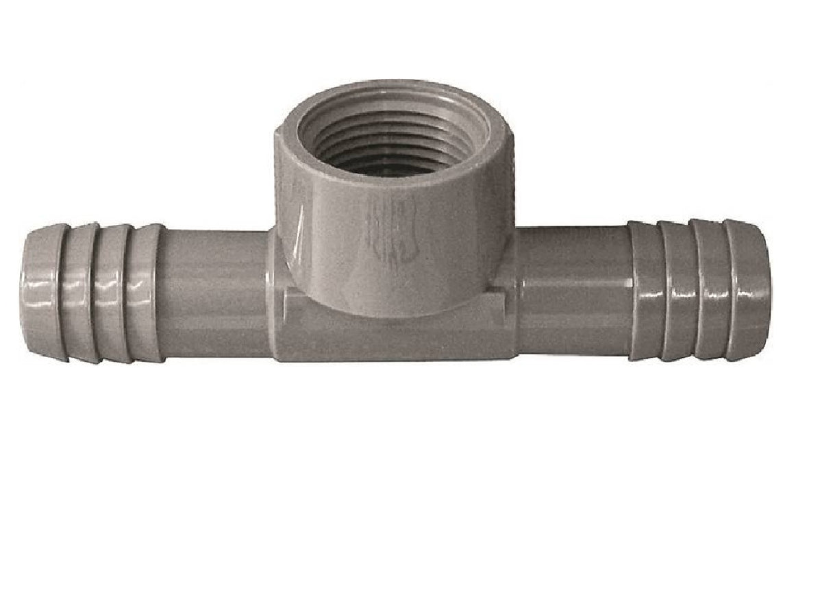 Genova UPVCTFT-10 Combination Polypropylene Insert Pipe Tee, 1 Inch Insert x Insert x FIP