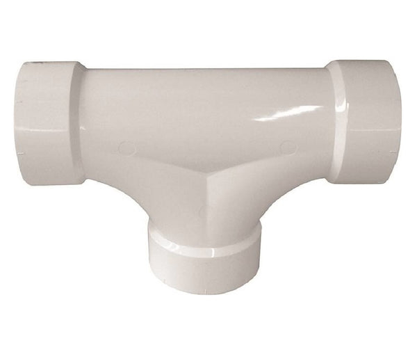 Genova 193724 2-Way Cleanout Tee, PVC, White