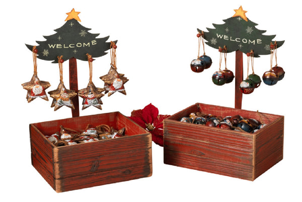 Gerson 2312860 Bells & Stars Christmas Ornament, Metal