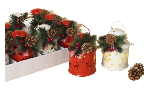 Gerson 2556080 Christmas Holiday Lantern, 7 Inch
