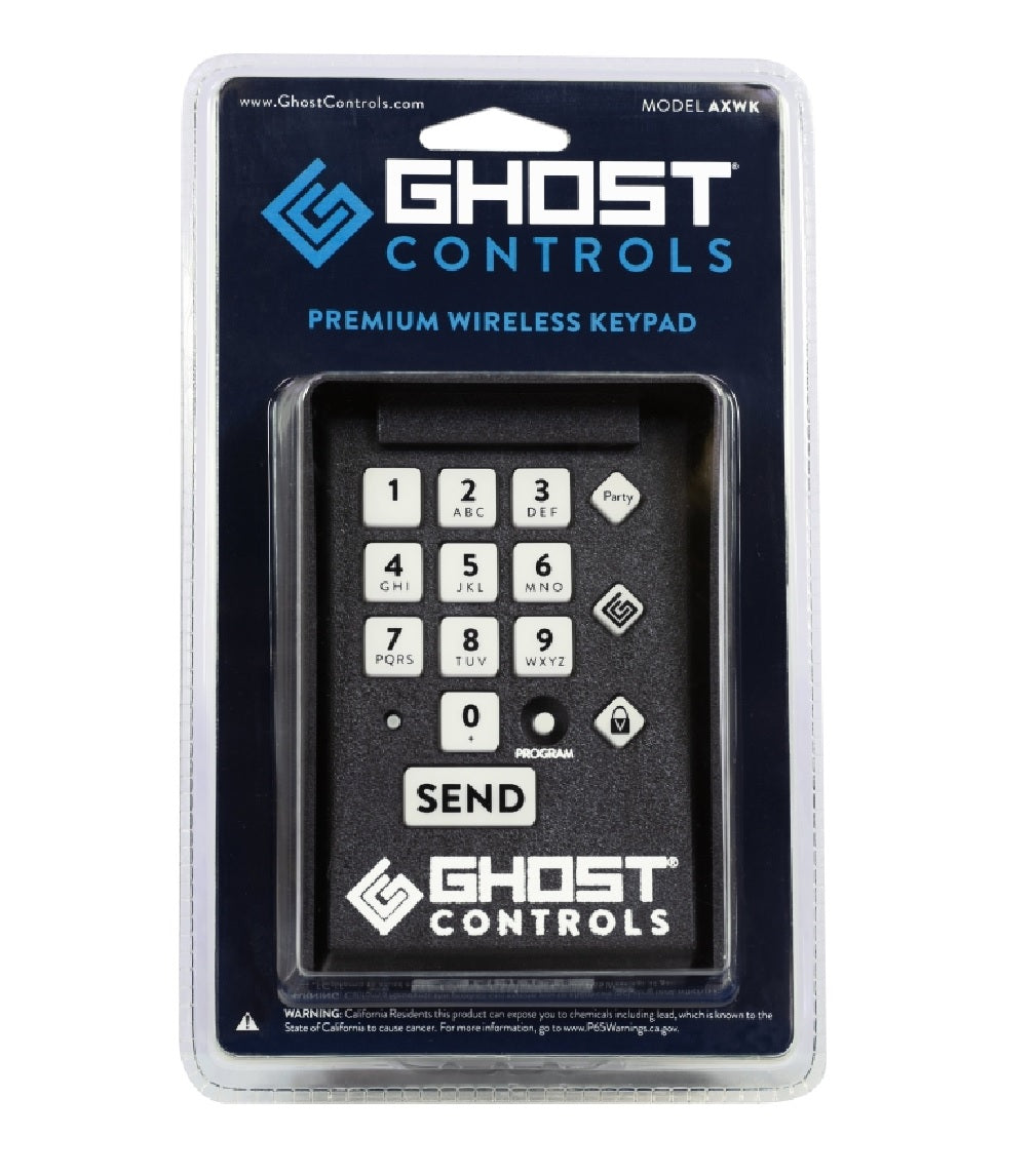 Ghost Controls AXWK Premium Wireless Keypad, Black