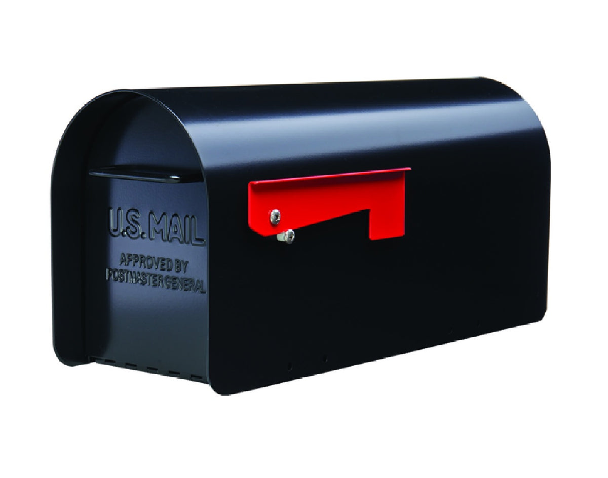 Gibraltar MB801B Ironside Rural Post Mount Mailbox, Black