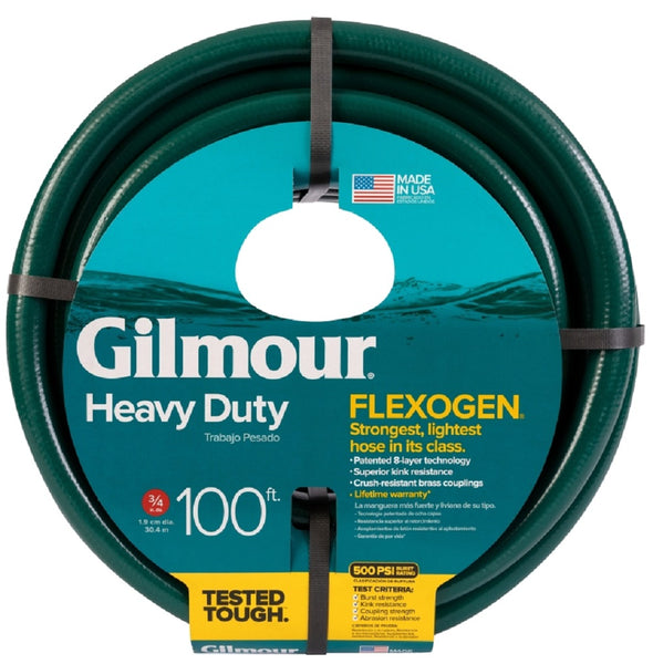 Gilmour 834101-1001 Flexogen Heavy Duty Garden Hose, Green, 3/4" x 100'