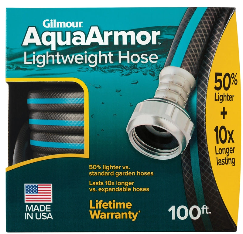 Gilmour 869001-1001 AquaArmor Lightweight Garden Hose, Plastic, 100 Ft