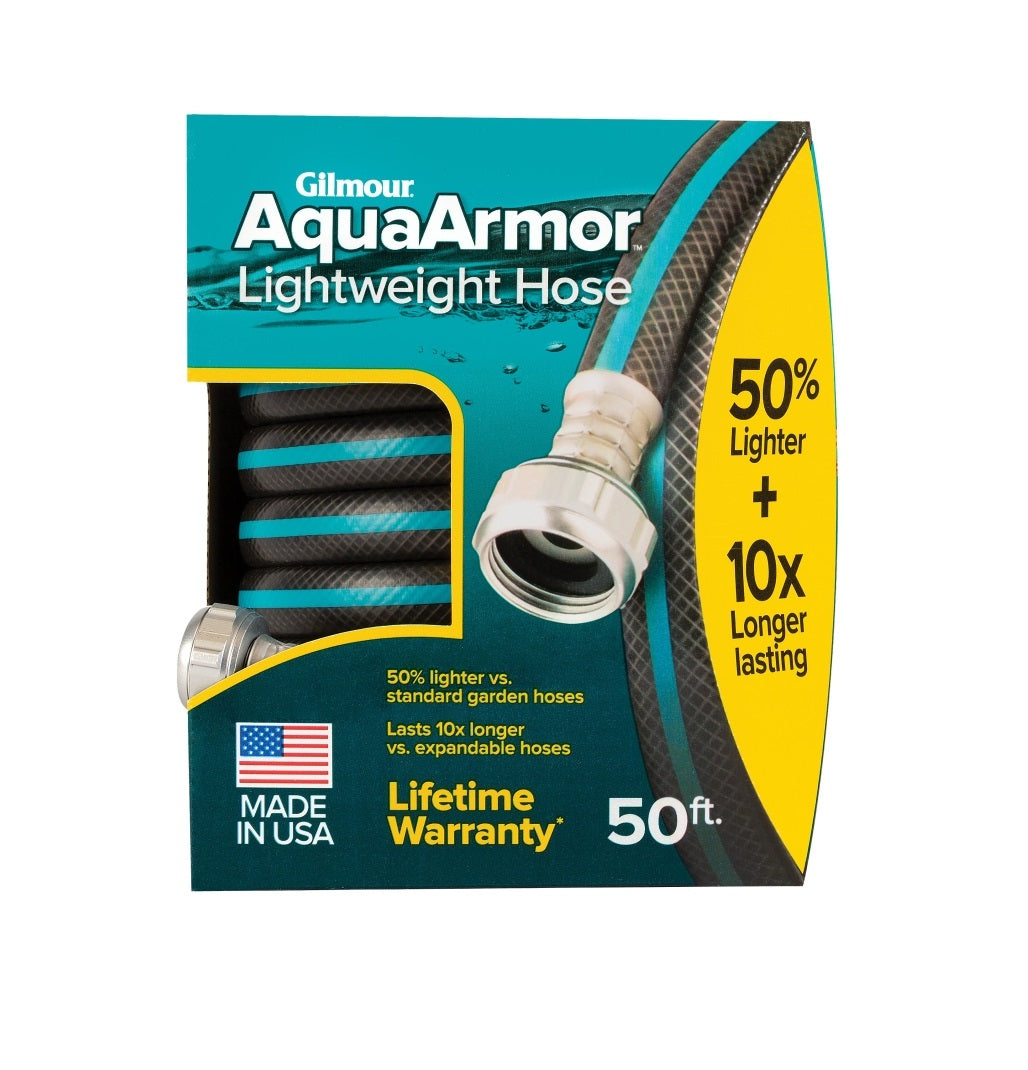 Gilmour 869501-1001 AquaArmor Lightweight Garden Hose, Plastic, 50 Ft