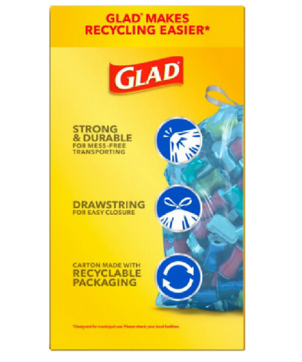 Glad 225210 Tall Kitchen Recycling Bags, 13-Gallon