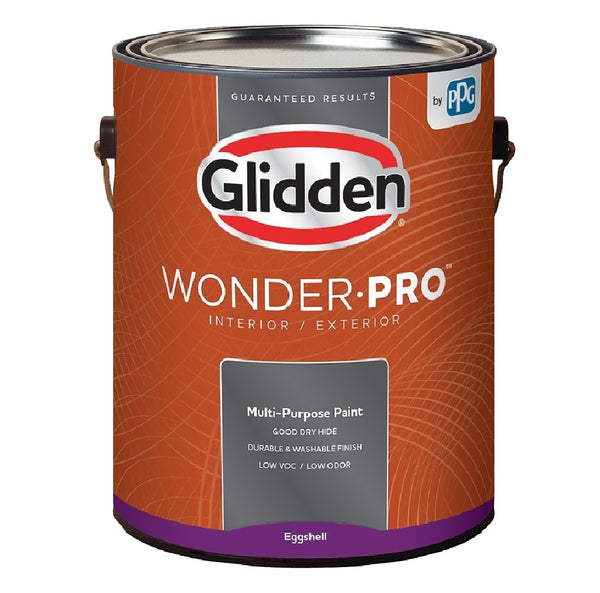 Glidden GLWP31WB/01 Wonder-Pro Series Paint, Eggshell