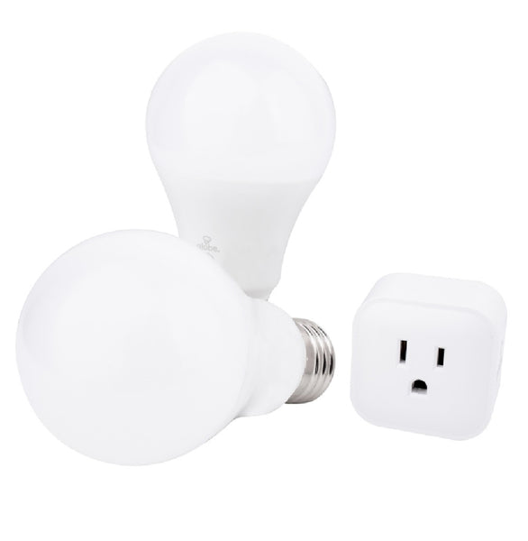 Globe Electric 34323 A19 Smart WiFi LED Bulb Kit, 10 watts