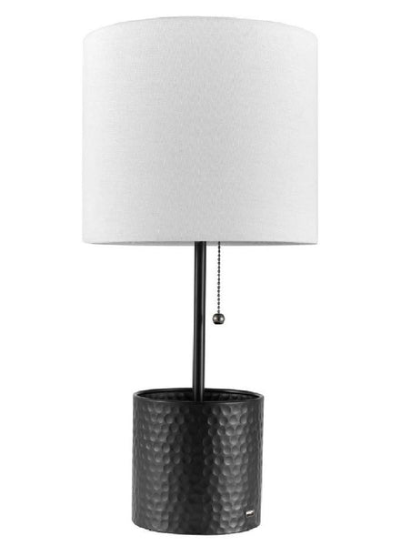 Globe Electric 12959 Black Texture Table Lamp, 19 inch