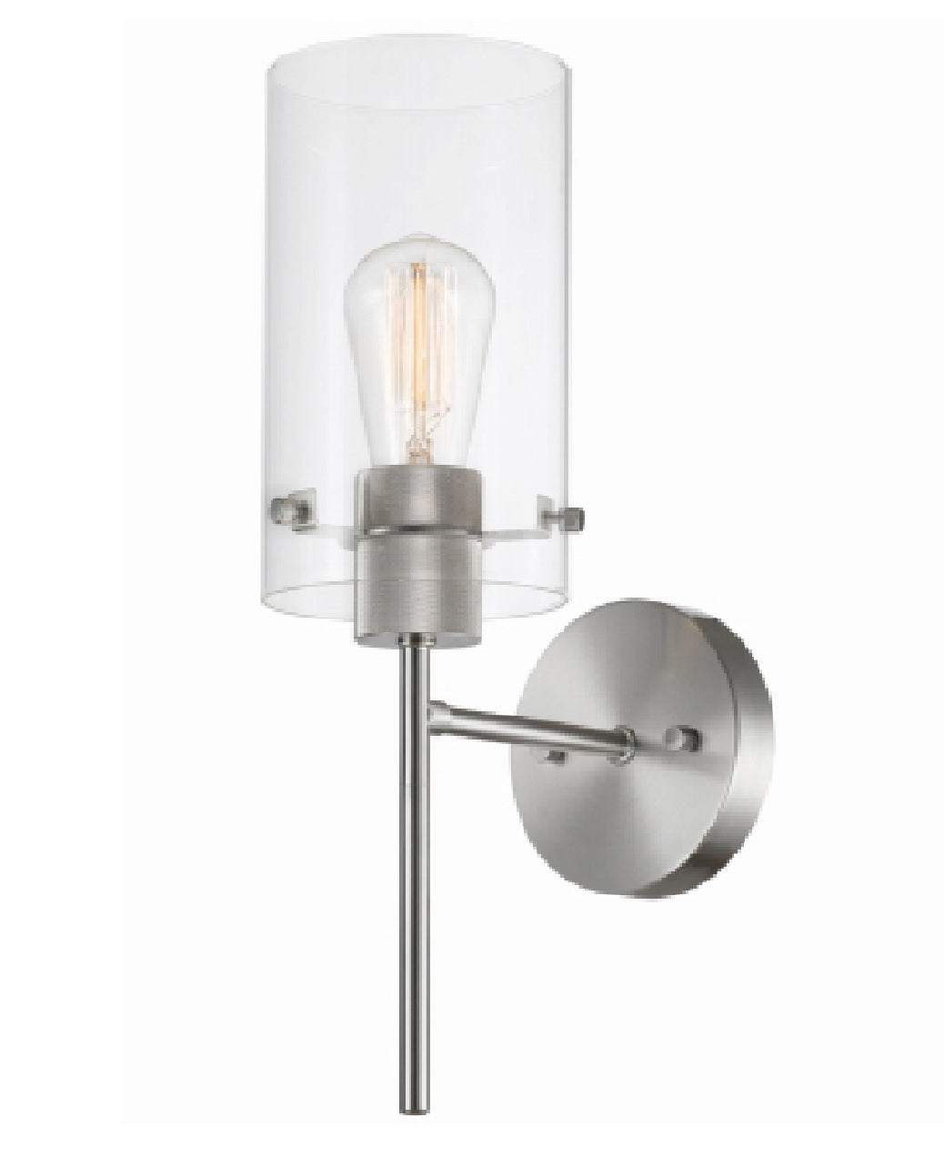 Globe Electric 51361 Cusco 1-Light Wall Sconce, Brushed Nickel