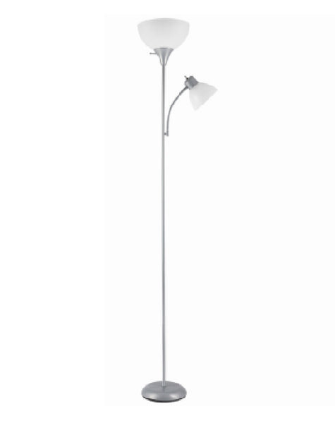 Globe Electric 67134 Delilah Torchiere Floor Lamp with Adjustable Reading Light