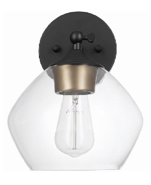 Globe Electric 51367 Harrow 1-Light Wall Sconce, Matte Black