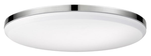 Globe Electric 65584 LED Flush Mount Lantern, Chrome Finish