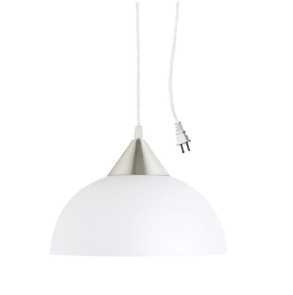 Globe Electric 64413 Portable Pendant Light, White