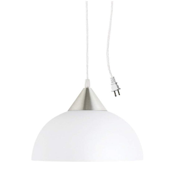 Globe Electric 64413 Portable Pendant Light, White