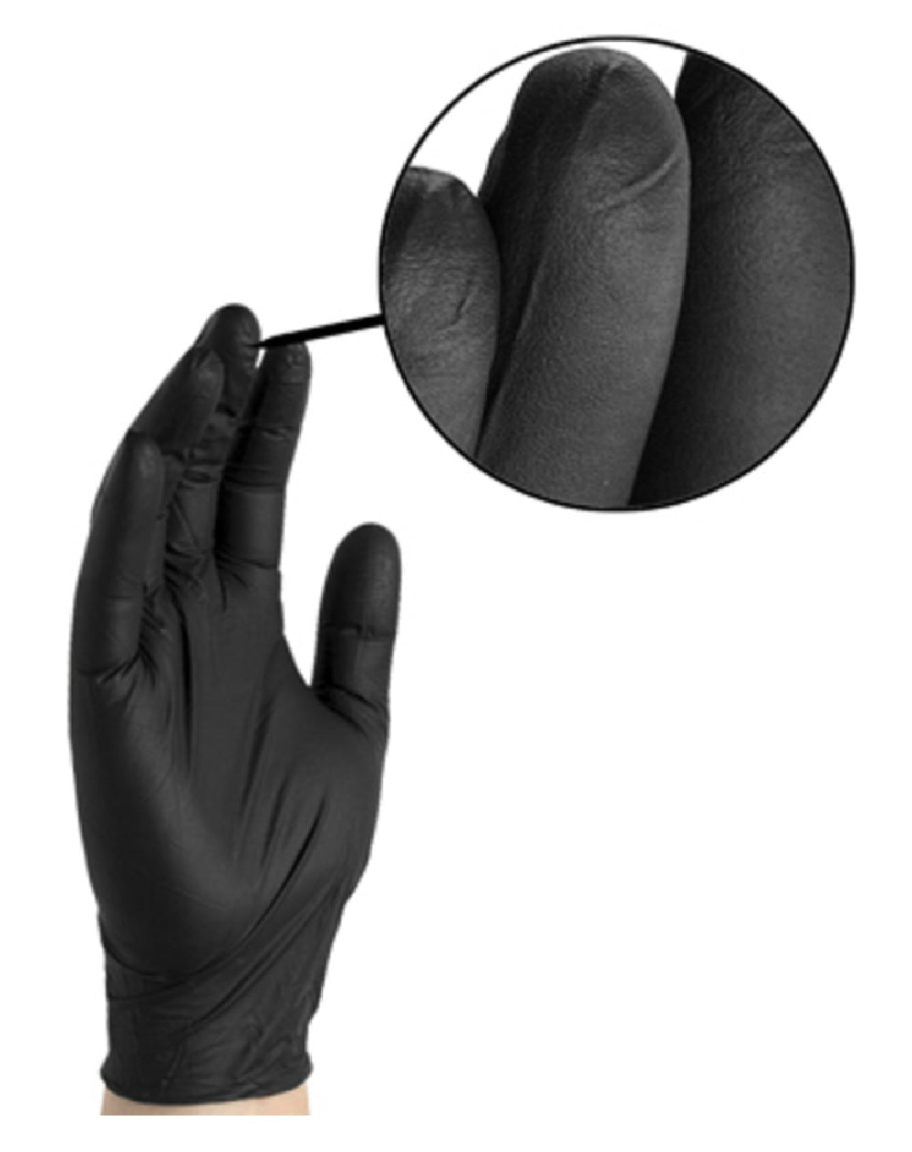 Gloveworks GPNB42100 Powder Free Industrial Disposable Gloves, Small, Black