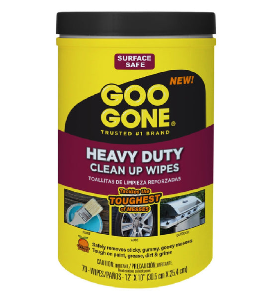 Goo Gone 2230 Clean-Up Wipes, 70 Canister