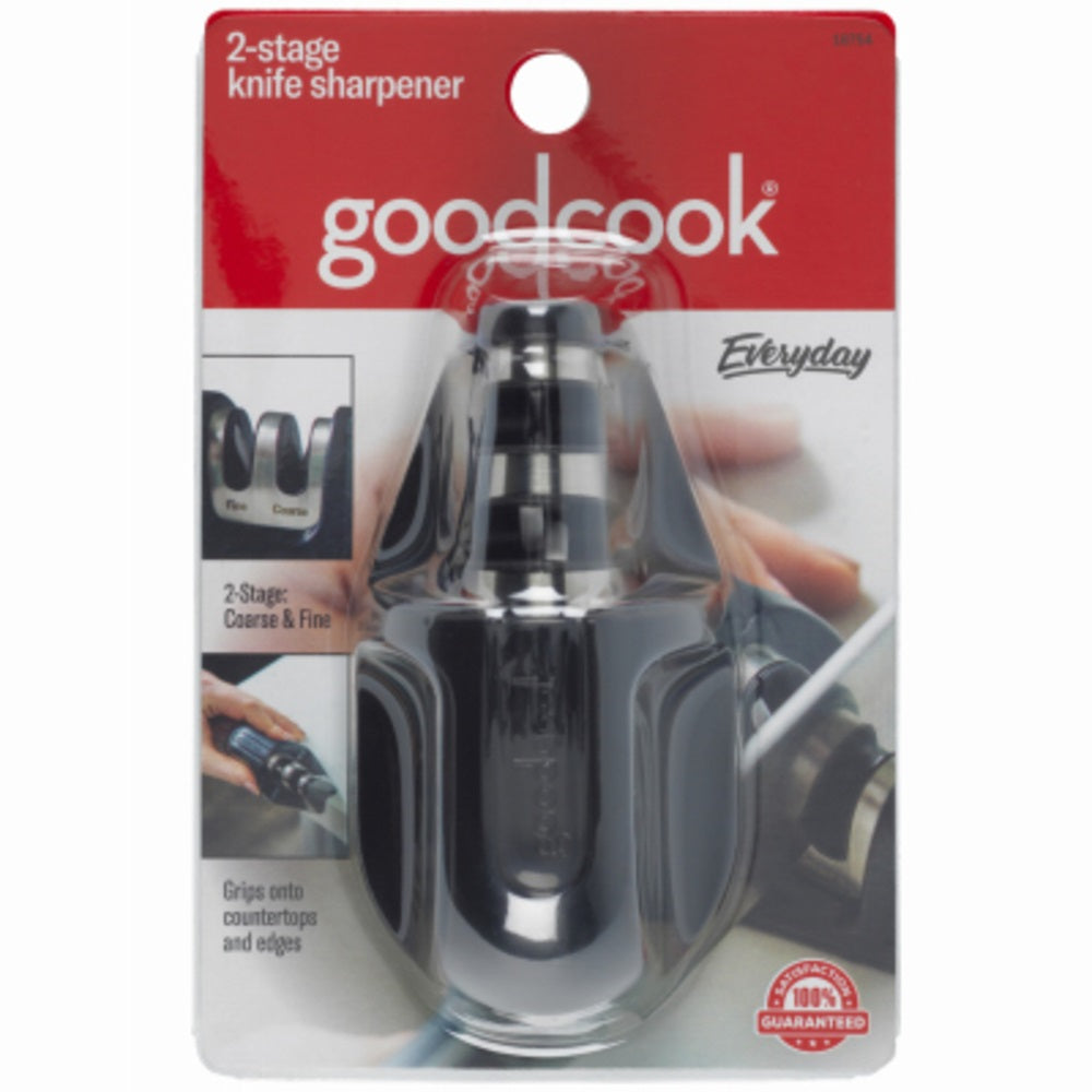 Good Cook 18754 2 Stage Knife Sharpener, Black