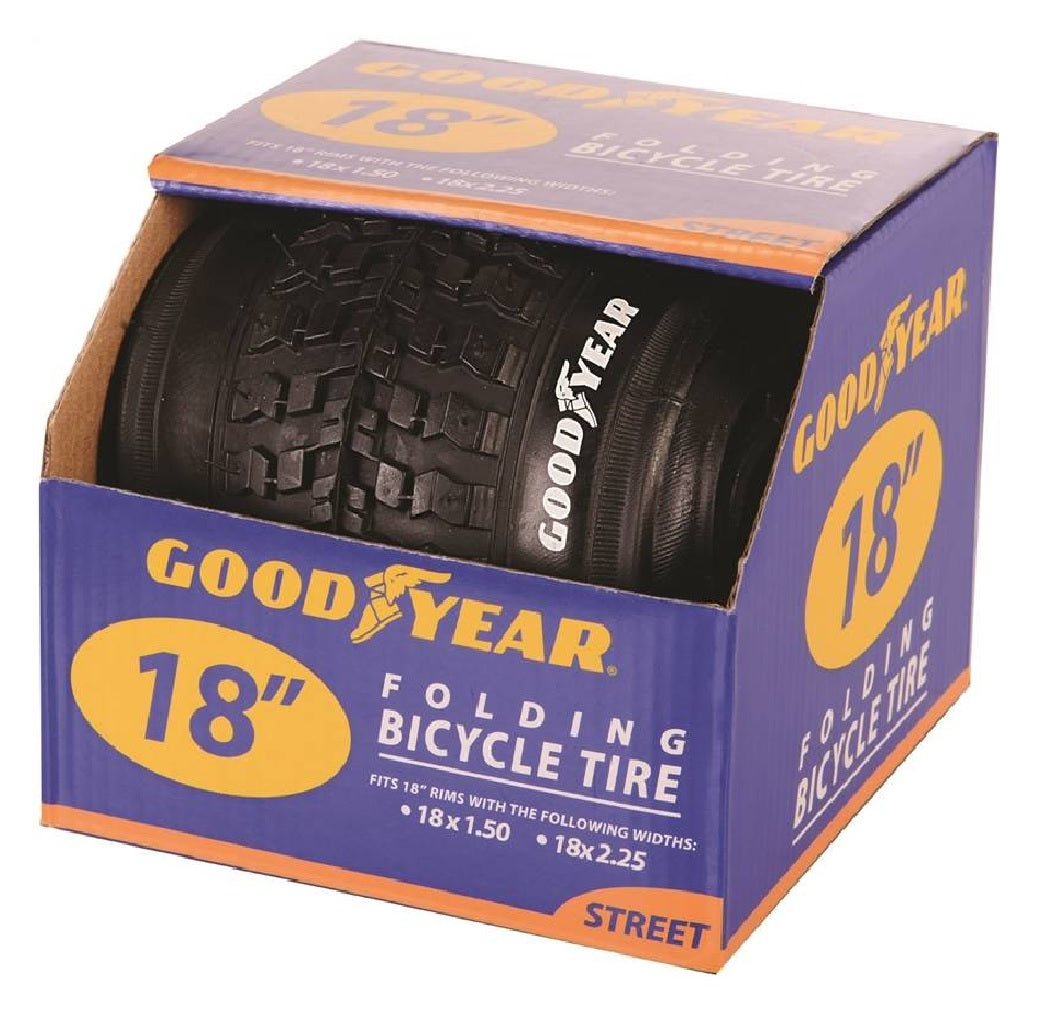 Goodyear 91110 Folding Bike Tire, Black, 18 Inch
