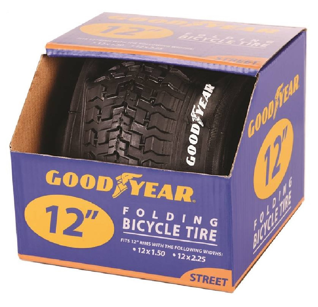 Goodyear 91102 12 Inch Folding Bicycle Tire, Black