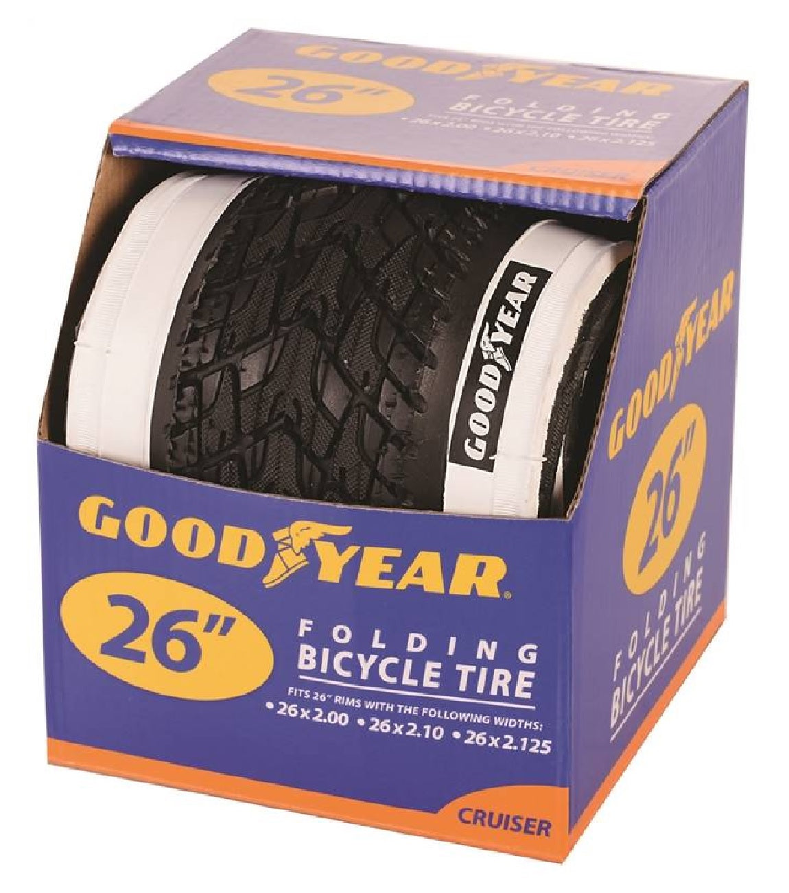 PNEU DE VÉLO CRUSIER PLIANT NEUF KENT GOODYEAR 91102 BLANC 12 X 1,50 X 12 X 2,25 PNEU DE VÉLO CRUSIER PLIANT NEUF KENT GOODYEAR 91102 BLANC 12 X 1,50 X 12 X 2,25