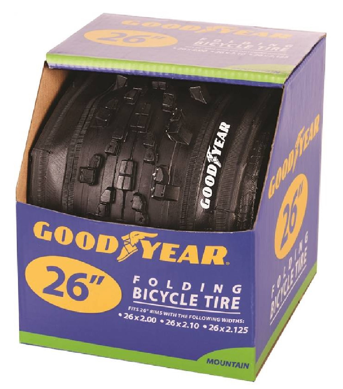 Goodyear 91120 26 Inch Folding Mountain Bike Tire, Black