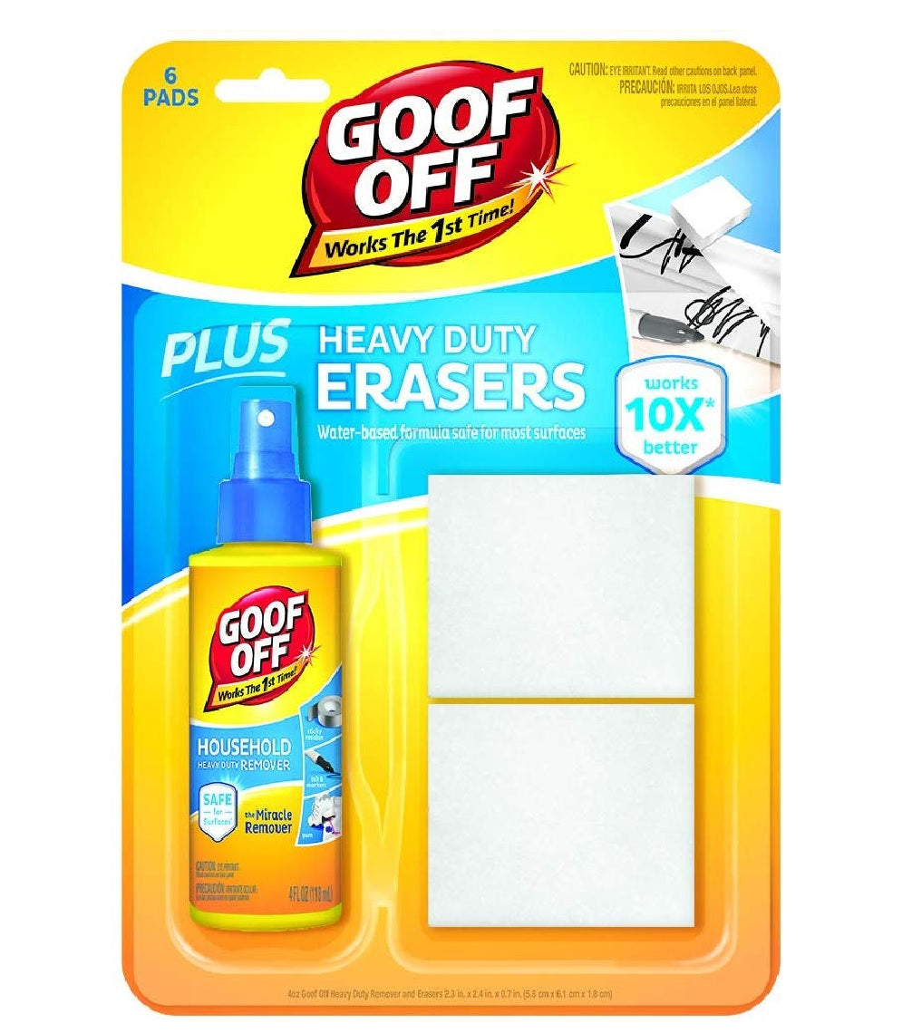 Goof Off FG705E Plus Heavy Duty Erasers, 4 Oz