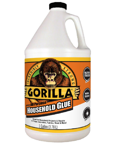Gorilla 102473 Glue, Liquid, White, 1 Gallon