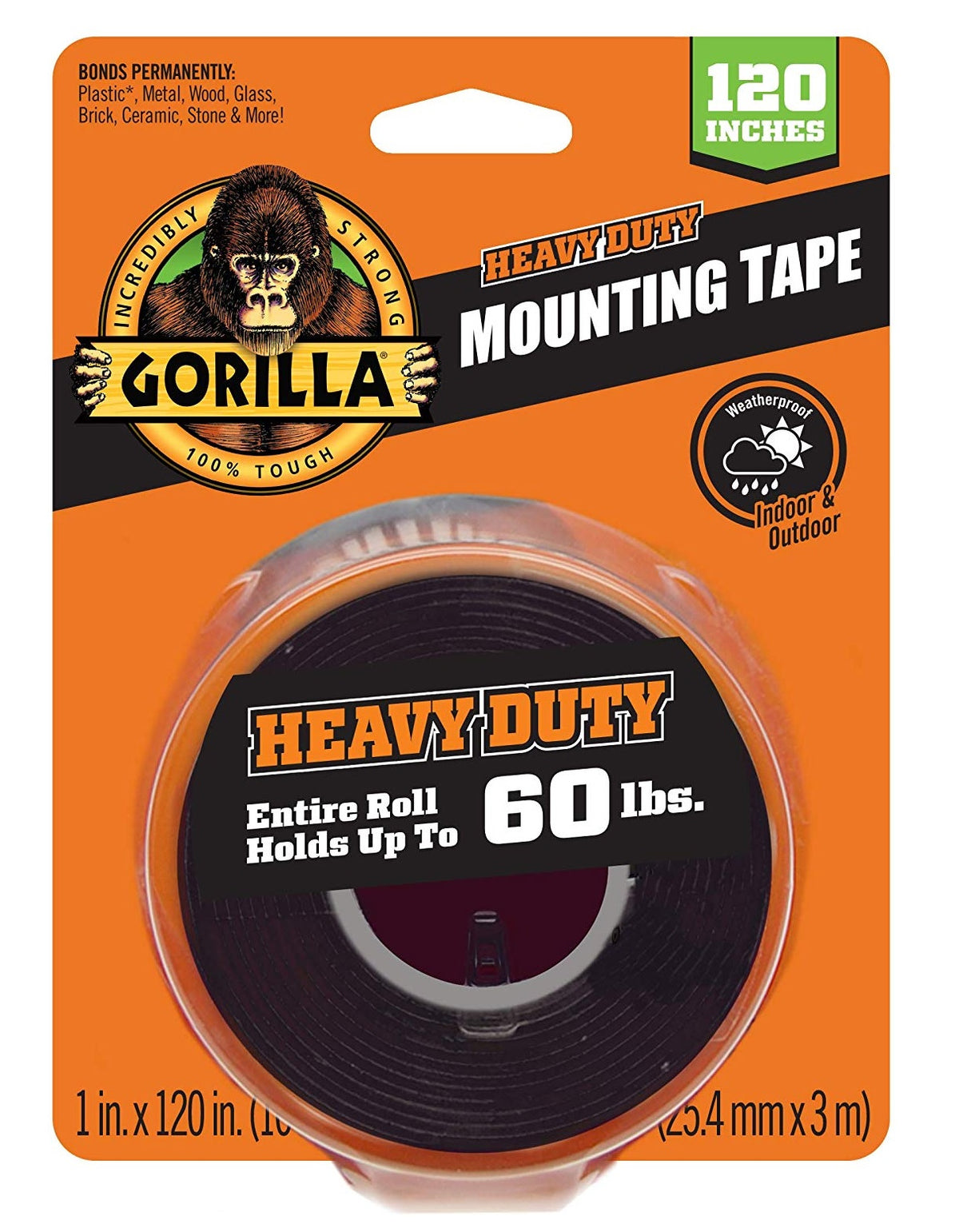 Gorilla 102441 Heavy Duty Double Sided Mounting Tape