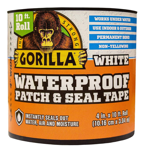 Gorilla 101895 Waterproof Patch & Seal Tape, White