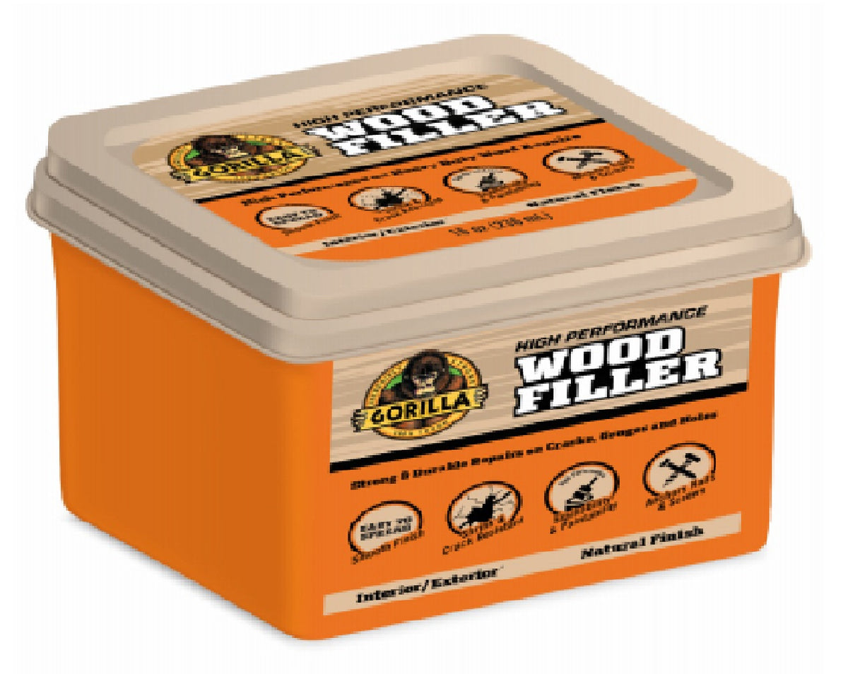 Gorilla 107103 Wood Filler, Natural, 16 Oz