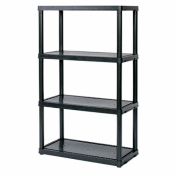 Gracious Living 91006MAXIT-1C-96 4-Shelf Shelving Unit, Black, Plastic