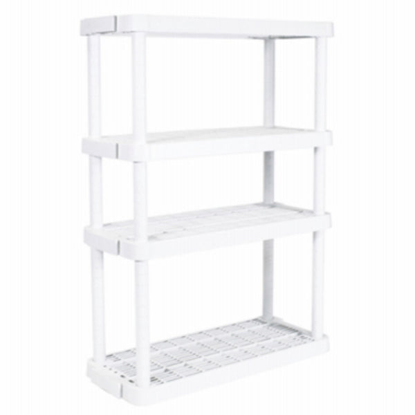 Gracious Living 91072MAXIT-1C 4 Shelf Adjustable Shelving Unit, White