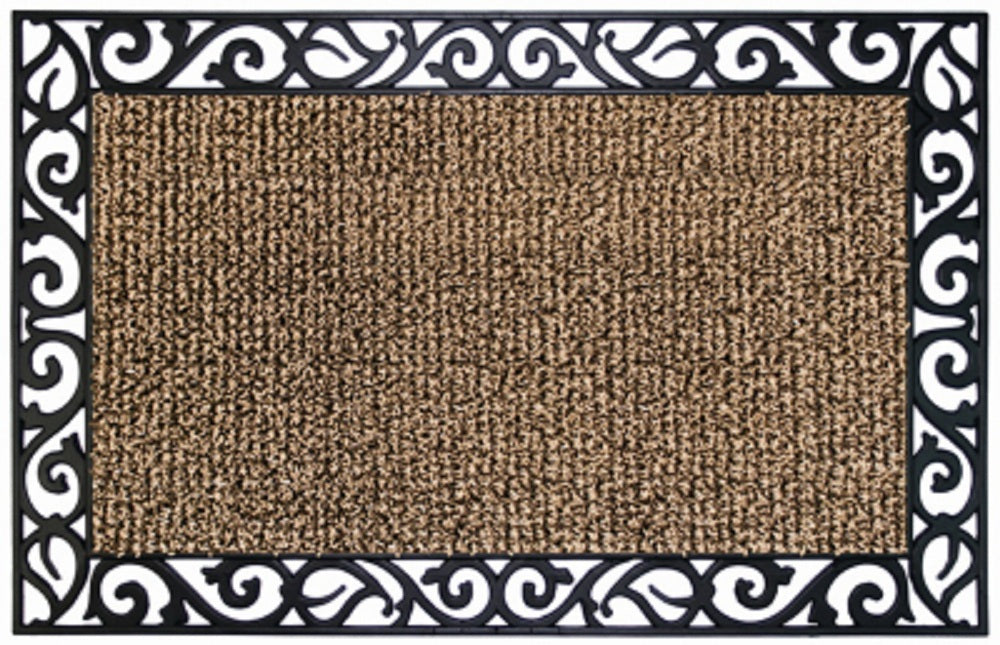 Grassworx 10374069 Wrought Iron Stems and Leaves Doormat, 24 Inch x 36 Inch