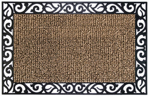 Grassworx 10374069 Wrought Iron Stems and Leaves Doormat, 24 Inch x 36 Inch