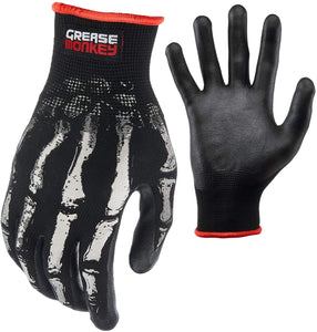 Grease Monkey 25277-26 Bones Foam Nitrile Glove, Large